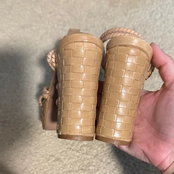 SCHUTZ Tan Braided Platform Heels - Picture 5 of 7